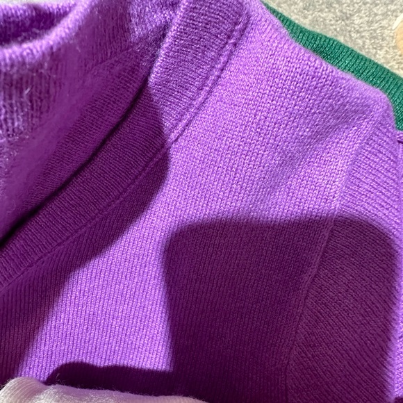 J. Crew NWOT Collection 100% Italian Cashmere Purple Magenta Sweater medium - Picture 8 of 16